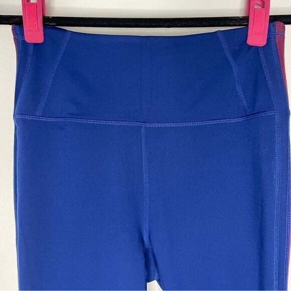 Free People Leggings Movement Side Stripe Exercise Active Royal Blue Size Medium - Picture 9 of 9